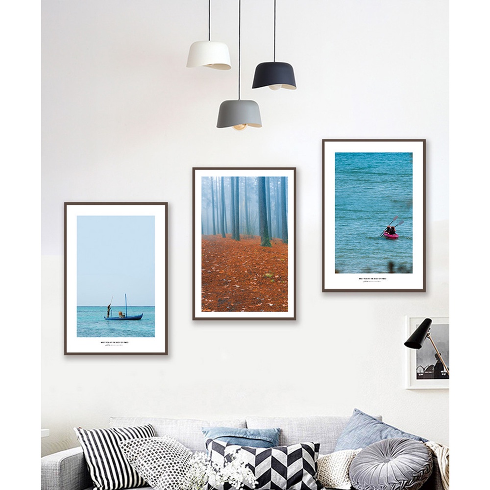 In hình ép gỗ Laminate TRANH PHONG CẢNH - Mẫu 17 (3 HCN 3x20x30, 3x30x40, 3x40x60). In ảnh theo yêu cầu