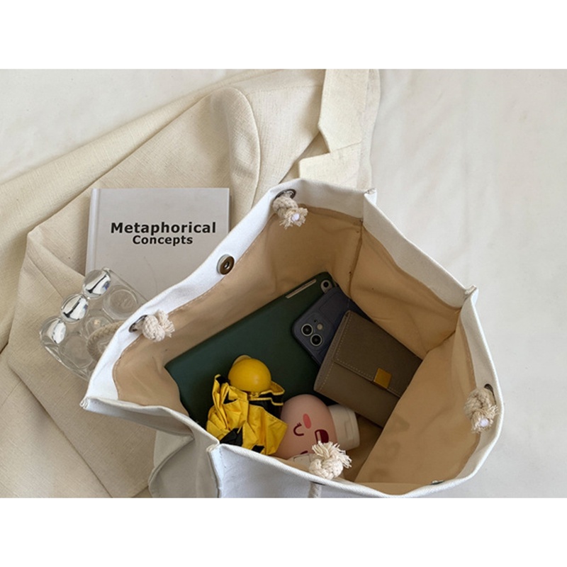 IELGY Túi Đeo Vai Vải canvas In Chữ Phong Cách Hàn Quốc Thời Trang Cho Nữ