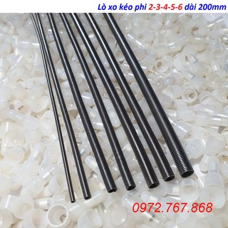 (Giá 2 Cái) Lò xo kéo, đường  kính ngoài 2-3-4-5-6-8-10-12mm dài 200mm