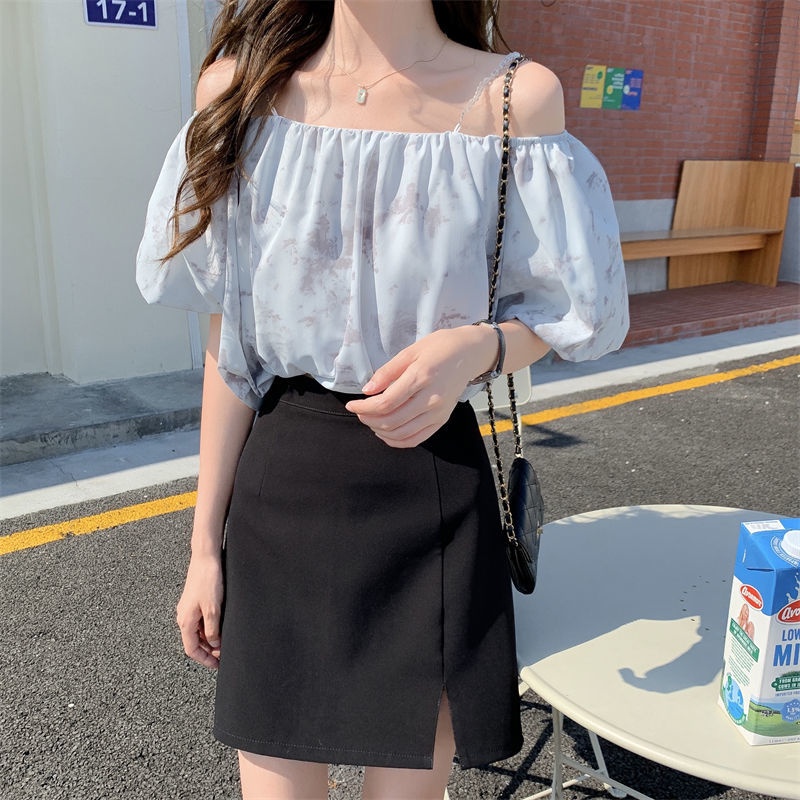 Áo Thun Vải Chiffon Tay Ngắn Cổ Tròn Thời Trang Sành Điệu Cho Nữ