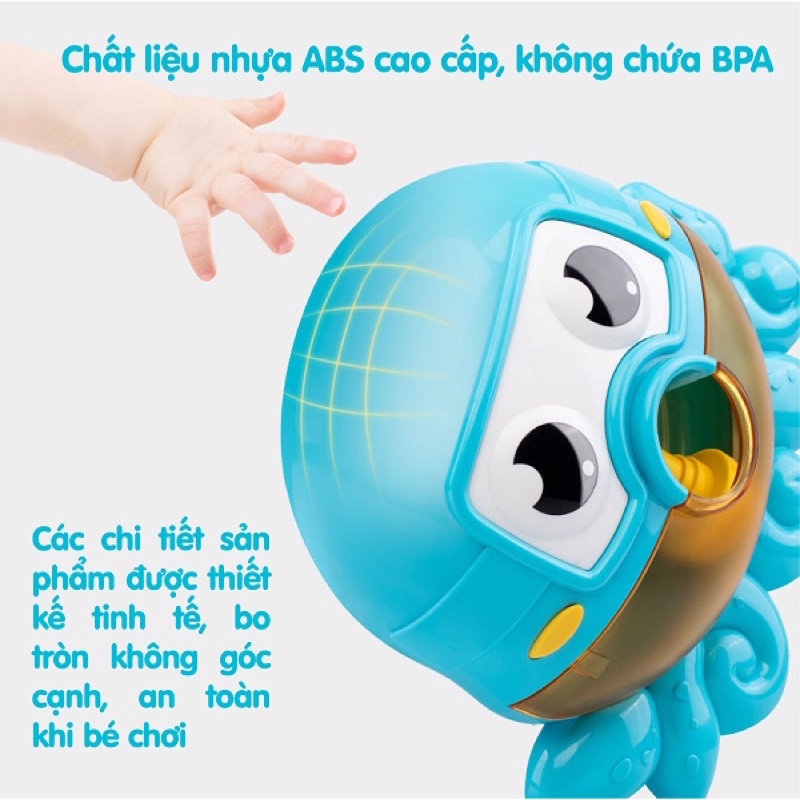 Đồ chơi nhà tắm chú bạch tuột tạo bọt có nhạc chính hãng UMOO