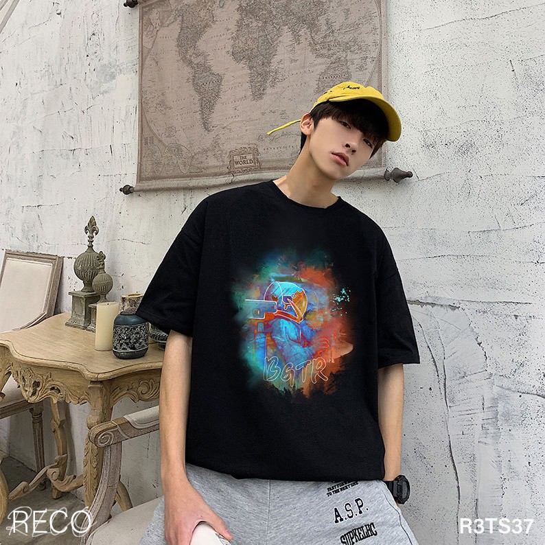 Áo thun, phông nam nữ Hàn Quốc cao cấp dáng rộng tay lỡ T-Shirt Loose R3TS37 Unisex