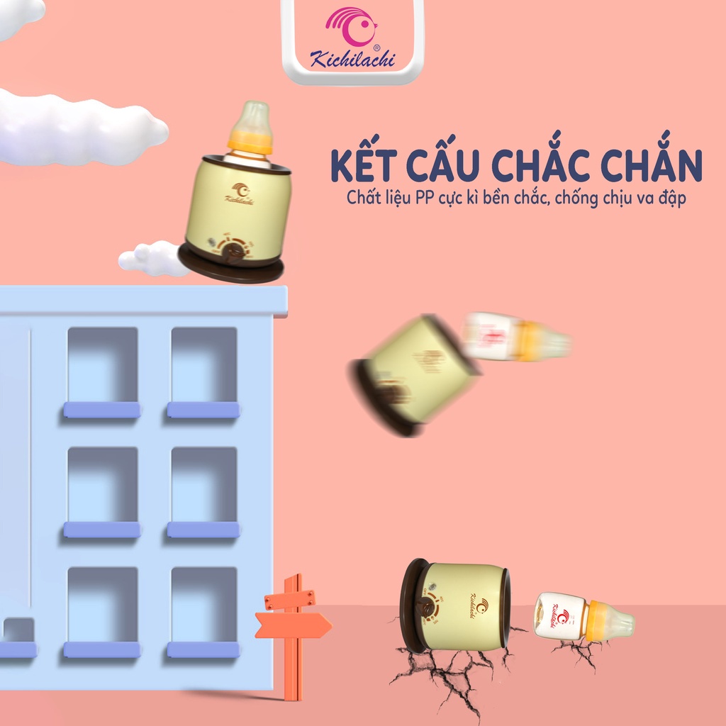 Máy ủ sữa / Máy hâm sữa &amp; thức ăn cho bình sữa siêu rộng 3 chức năng Kichilachi Kichi (Fatz Fatzbaby FB3003SL FB3002SL)