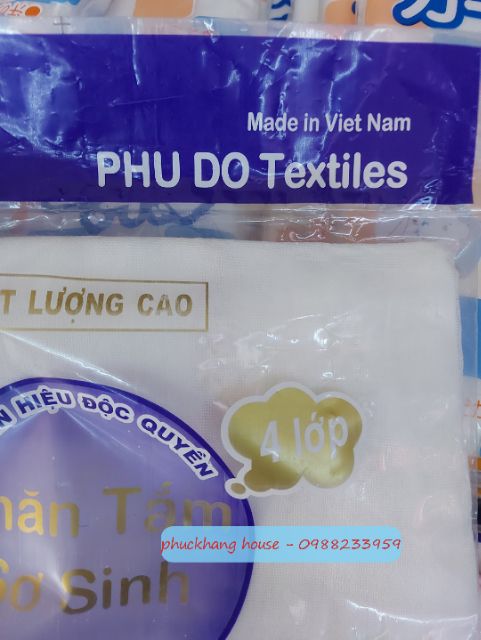 Khăn tắm cho bé Phú Đô (4 lớp, 6 lớp)