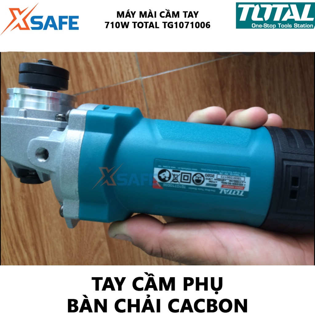 Máy mài góc TOTAL TG10710026 cắt kim loại công suất lớn 750W, an toàn gọn tay công tắc trượt, tuổi thọ cao - chính hãng