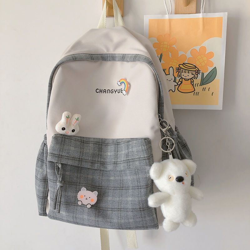 [Tặng Kèm Sticker] Balo Nữ Ulzzang Chống Nước, Cặp Xách Sinh Viên Học Sinh Thời Trang Hàn Quốc.