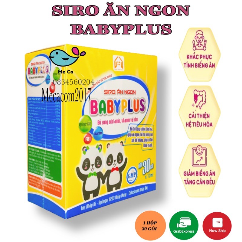 Babyplus  Siro ăn ngon cho bé biếng ăn , táo bón ,chậm hấp thu