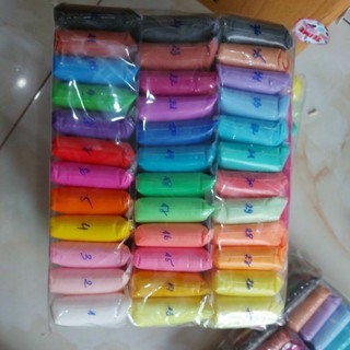 Set 12 gói đất sét Nhật tự khô làm đồ Handmade nhiều màu kèm phụ kiện