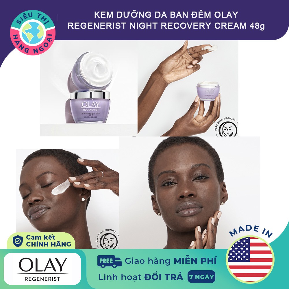 OLAY Mỹ-Kem Dưỡng Da Ban Đêm Olay Regenerist Night Recovery Cream 48g