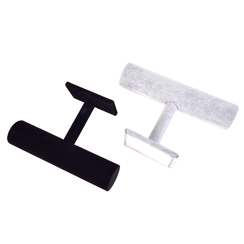 Giá Chữ T Trưng Bày Trang Sức / Đồng Hồ / Vòng Tay Bằng Da PU / Nhung