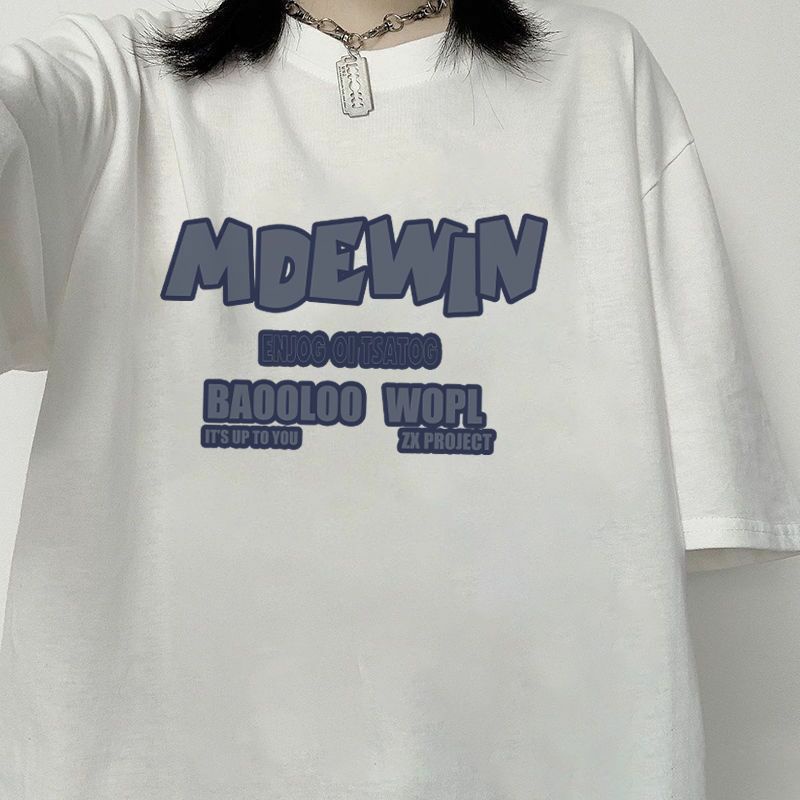 Áo Thun Tay Lỡ 100% Cotton Form Rộng Nam Nữ Unisex In Chữ