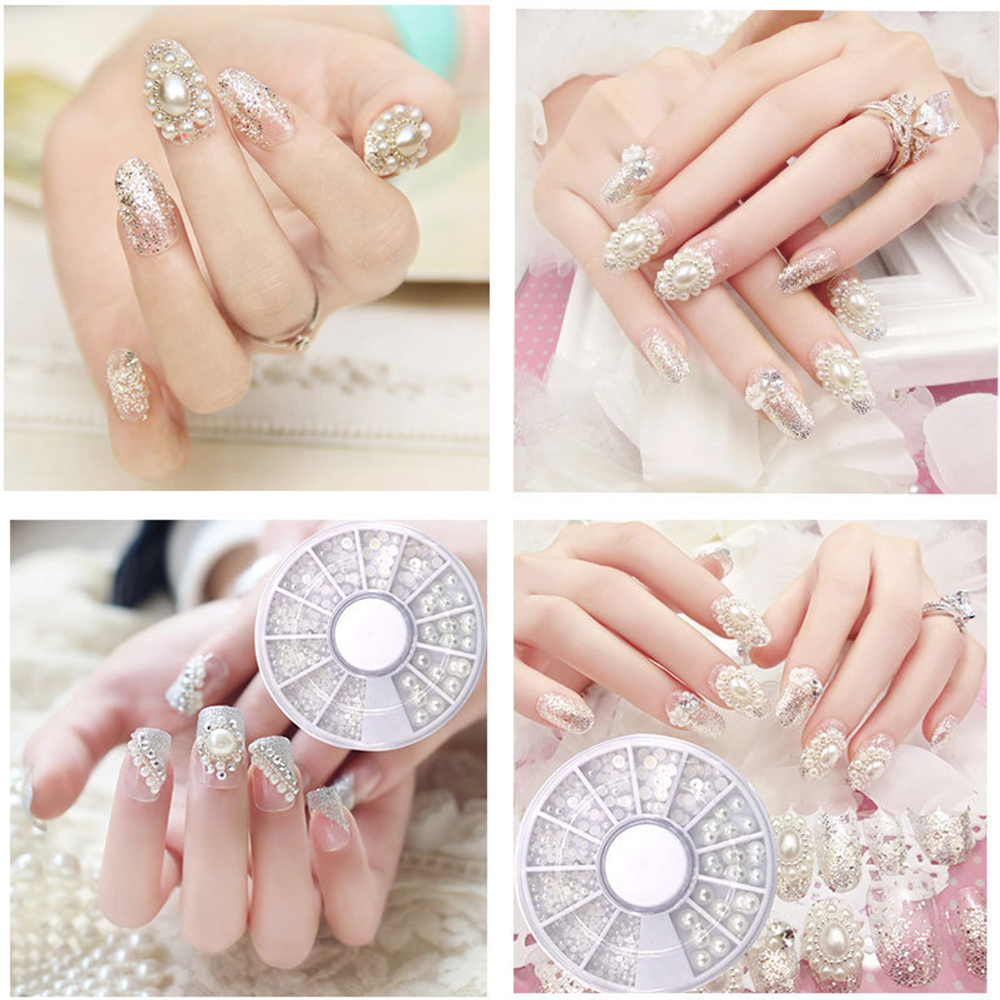 [Hàng mới về] Hộp hạt ngọc trai giả trang trí móng 3D 2/3mm