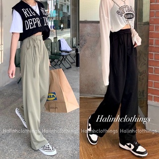 Quần ống rộng ulzzang thắt dây 1 bên siêu hot M555