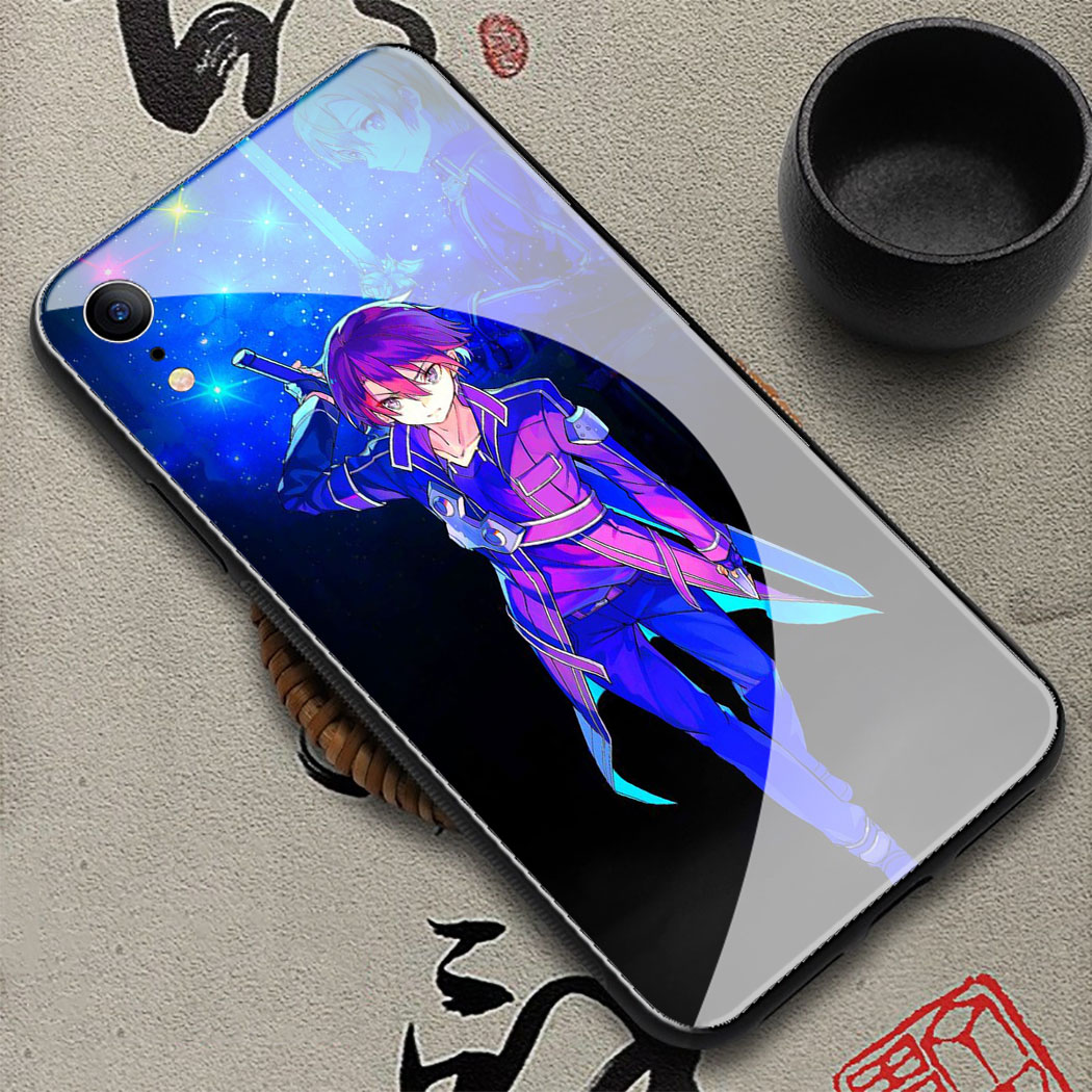 Ốp Điện Thoại Mặt Kính Cường Lực Hình Anime Sword Art Online Cho Iphone 12 Mini 11 Pro Max Rb12
