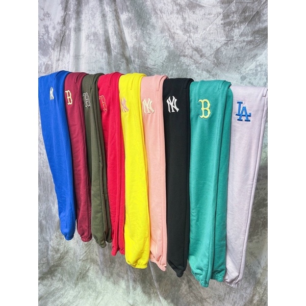 Quần jogger NY, Quần nỉ dài pants MLB Ny basic trơn một màu đơn giản đẹp