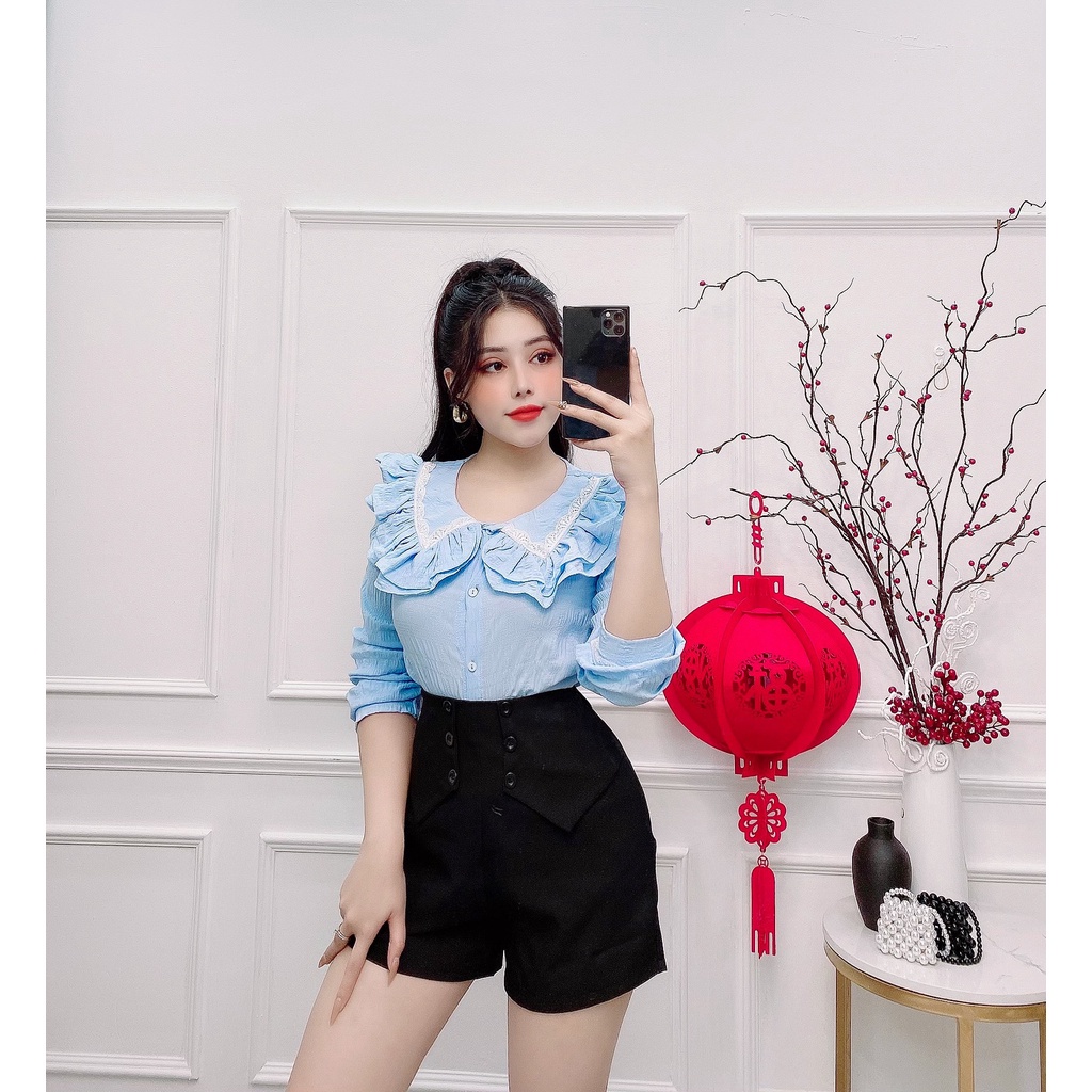 [HCM] Set đùi nữ, set cổ bèo newtrend nhiều màu đủ size S M L SKUS-15