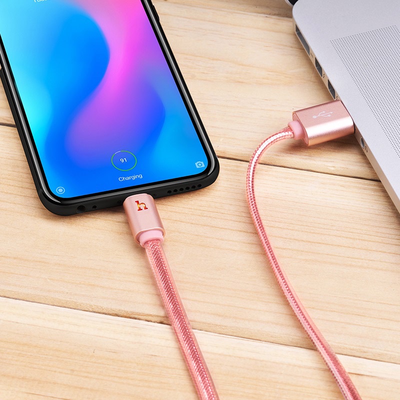 Cáp Sạc Nhanh Hoco Upl12 Cổng Type-C Dây Dù Bọc Silicon 1,2M