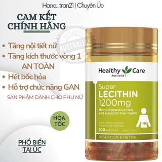 Viên Mầm đậu nành Healthy Care Super Lecithin 1200mg 100 viên, Úc date xa