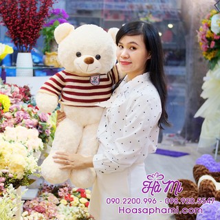 Gấu Teddy áo len size 1m hình thật