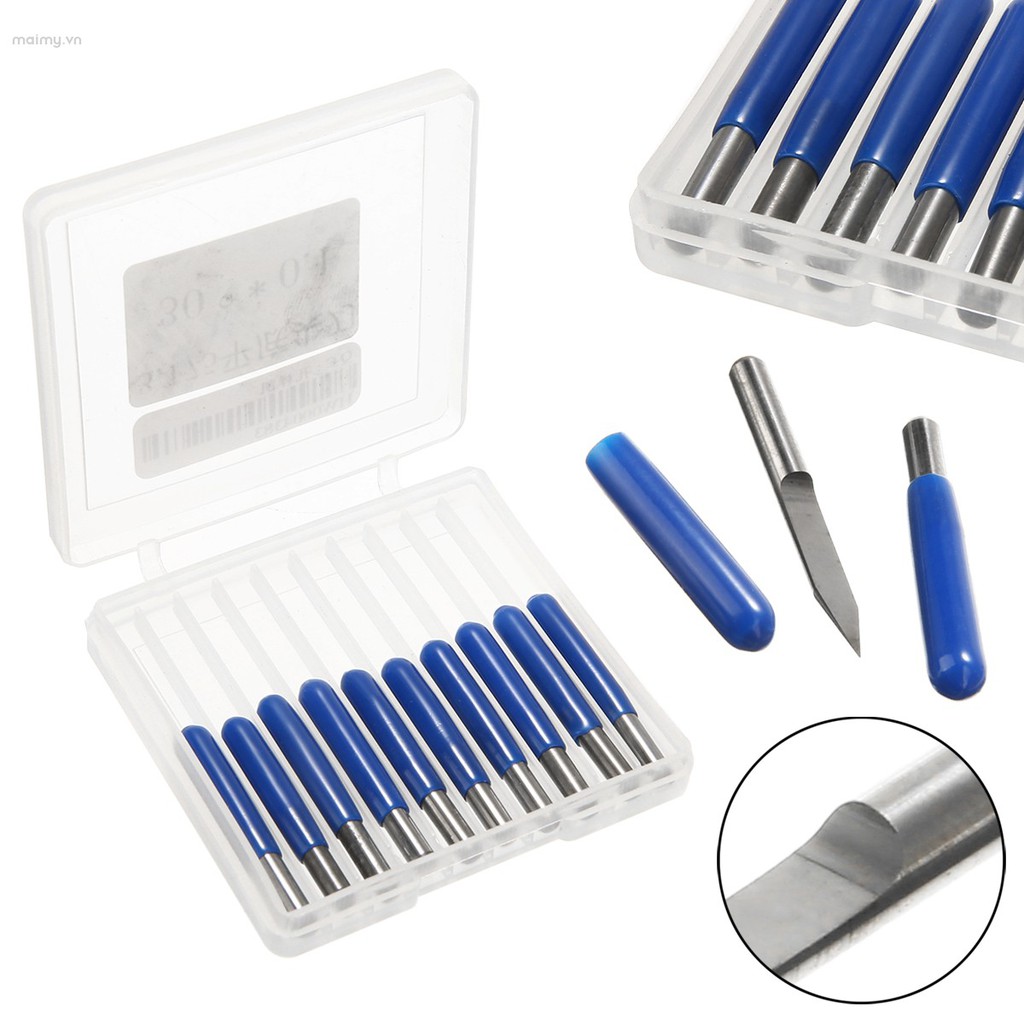 Set 10 Mũi Khoan CNC CNC 30 Kích Thước 3.175mm Chuyên Dụng° Hình Chữ V 0,1Mm
