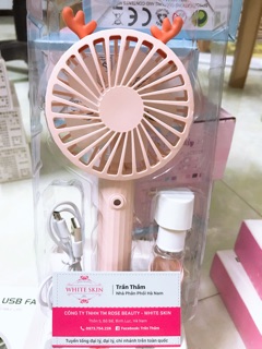 QUẠT CẦM TAY MINI KÈM BÌNH PHUN NƯỚC