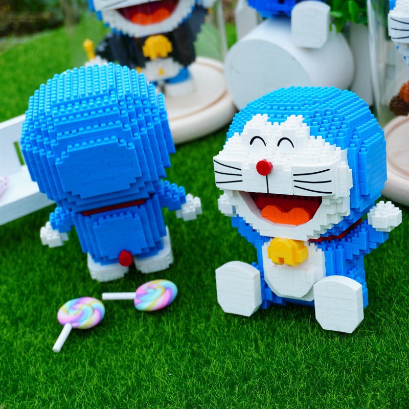 Tương thích với Lego Doraemon các khối nhỏ lắp ráp ba chiều dành cho người lớn, đồ chơi giáo dục trẻ em khó khăn