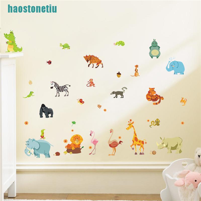 Sticker Dán Tường Hình Động Vật Dễ Thương Bắt Mắt