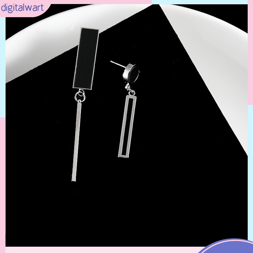 Khuyên tai hình học kiểu bất đối xứng thời trang cho nữ