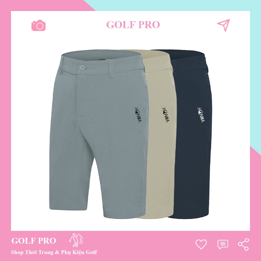 Quần short golf nam thời trang thể thao thoáng mát chất vải chống nhăn co dãn GOLF PRO QS005