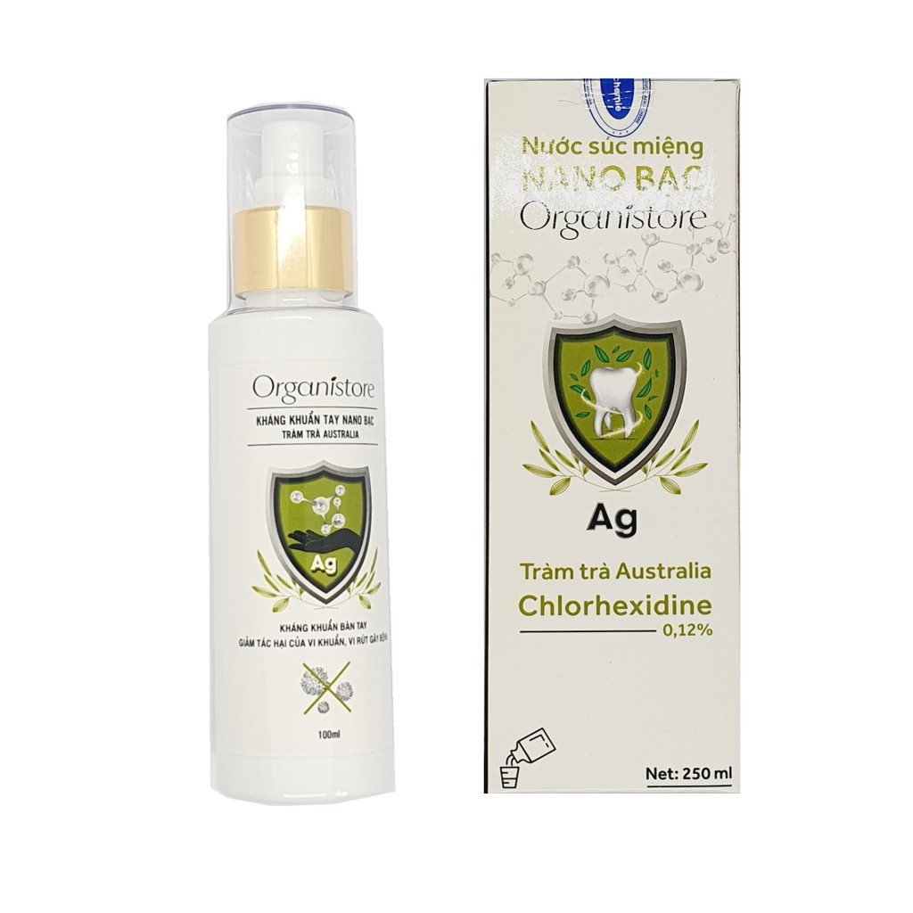 Xịt rửa tay khô Organistore kháng khuẩn bỏ túi loại xịt rửa tay khô sát khuẩn nano bạc và trà tràm Australia Exper Store