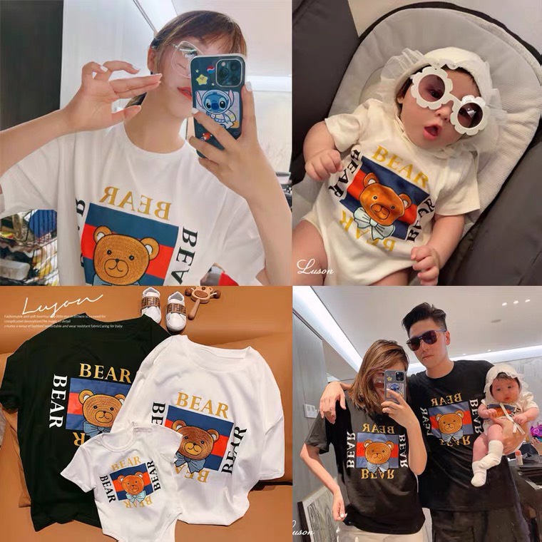 Set gia đình , áo gia đình cho ba mẹ và bé Thanh hằng baby