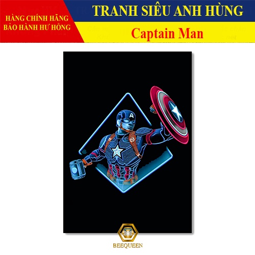 [MS26-51] Tranh Siêu Anh Hùng Captain Man - Tranh Treo Tường  Captain Man