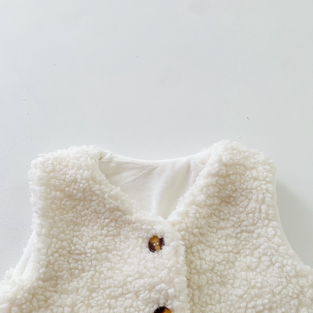 Set áo khoác sát nách và mũ trùm đầu giữ ấm thời trang mùa đông dành cho trẻ em