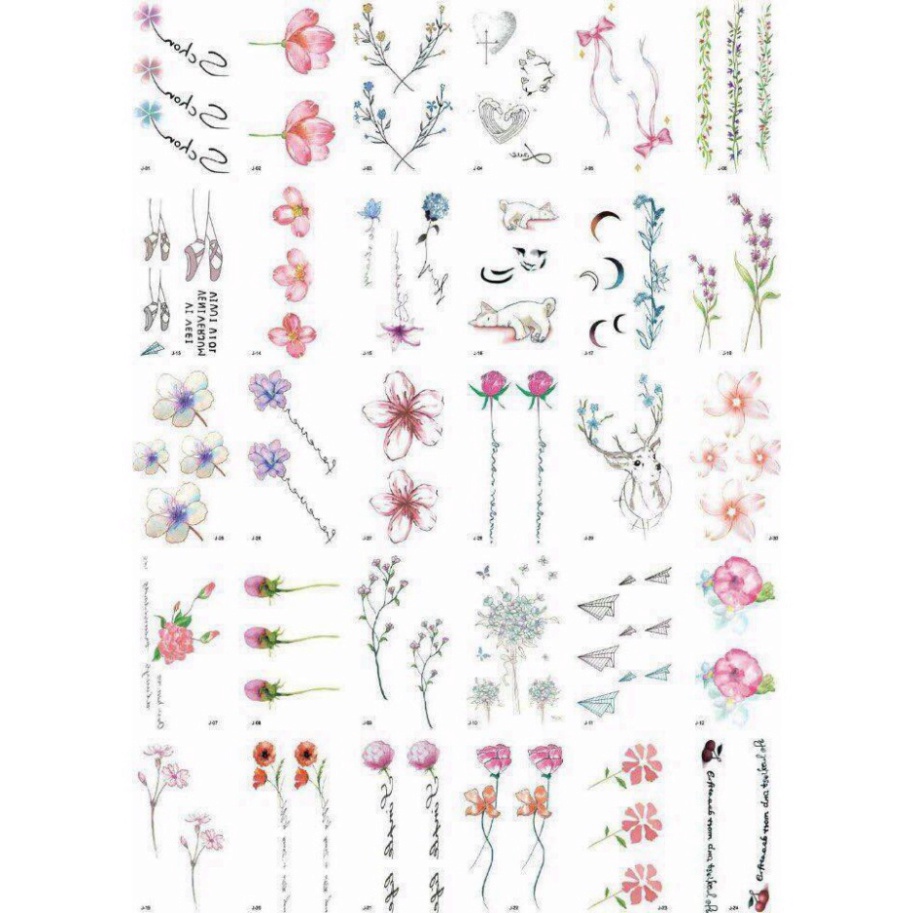 Combo 30 hình xăm dán tatoo