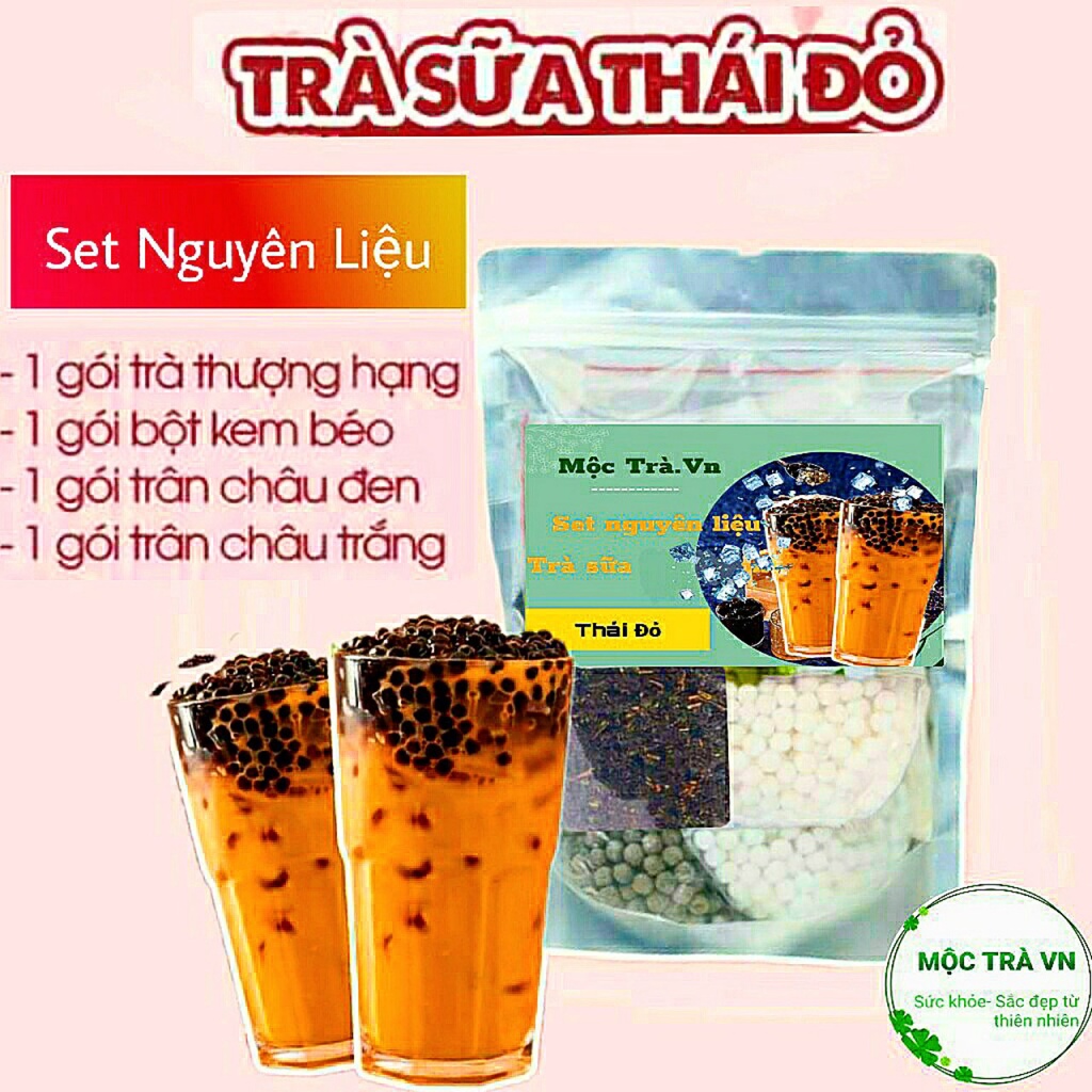 Trà sữa Phúc Long, trà sữa Thái Xanh, nguyên liệu tự pha, Thái đỏ