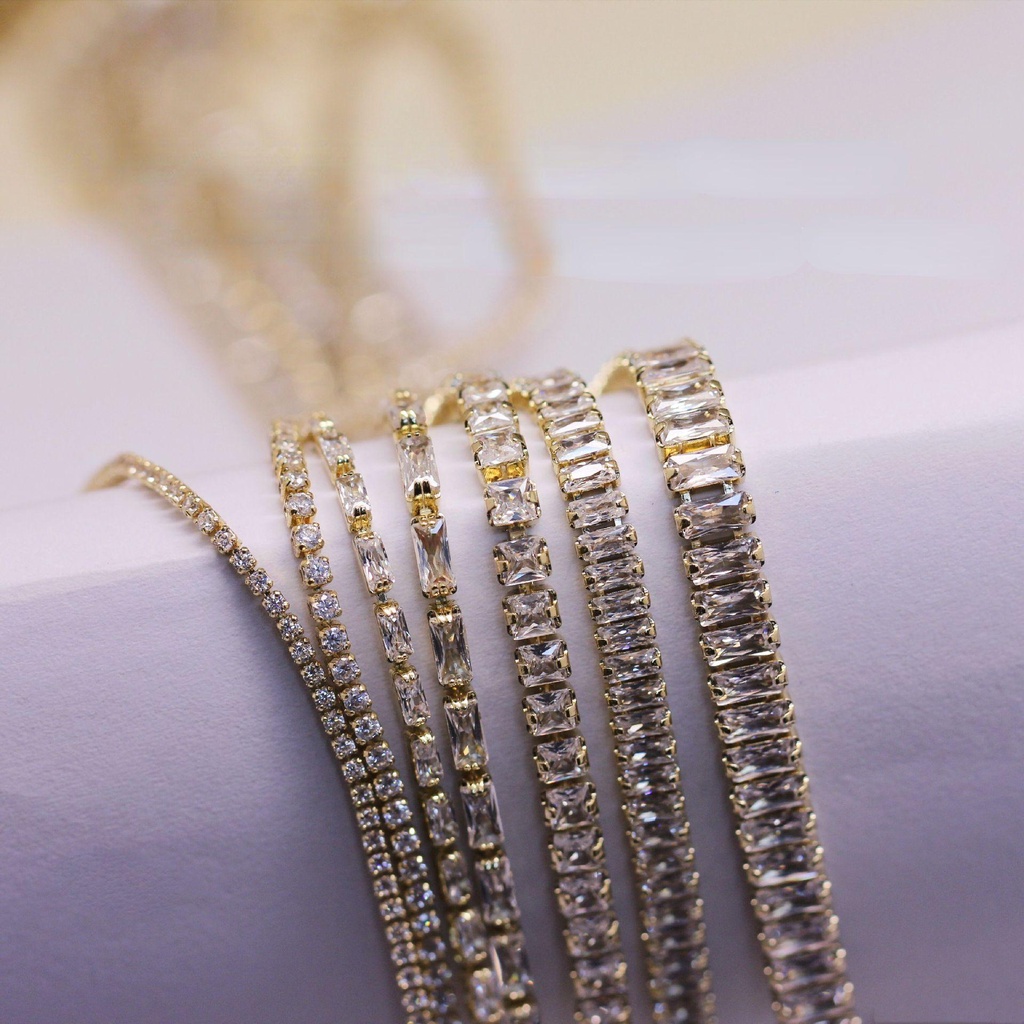 Dây Chuyền Đá Zircon Lấp Lánh Thời Trang Cho Nữ|Phụ Kiện Trang Trí Móng Tay Nghệ Thuật DIY Charms