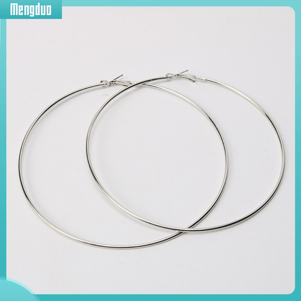 Khuyên Tai Tròn To Bản Thiết Kế Đơn Giản Cá Tính Dành Cho Nữ