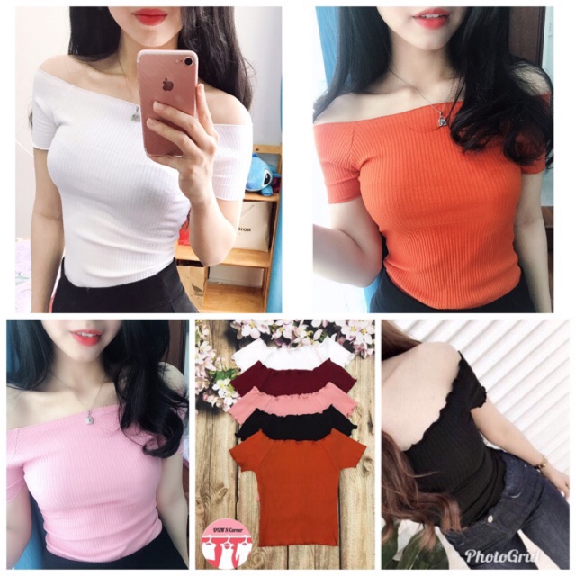 Tổng Hợp Áo Thun Gân Trễ Vai Tay Dài Giá Rẻ, Bán Chạy Tháng 7/2023 - Beecost