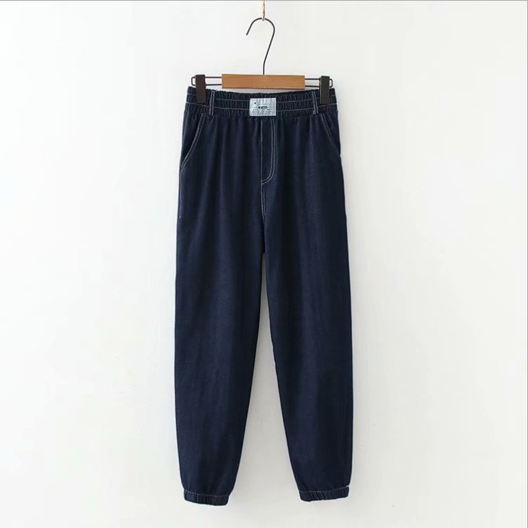 Quần jeans nữ cạp thun phong cách Hàn Quốc,chất bò bền đẹp giữ form QS31
