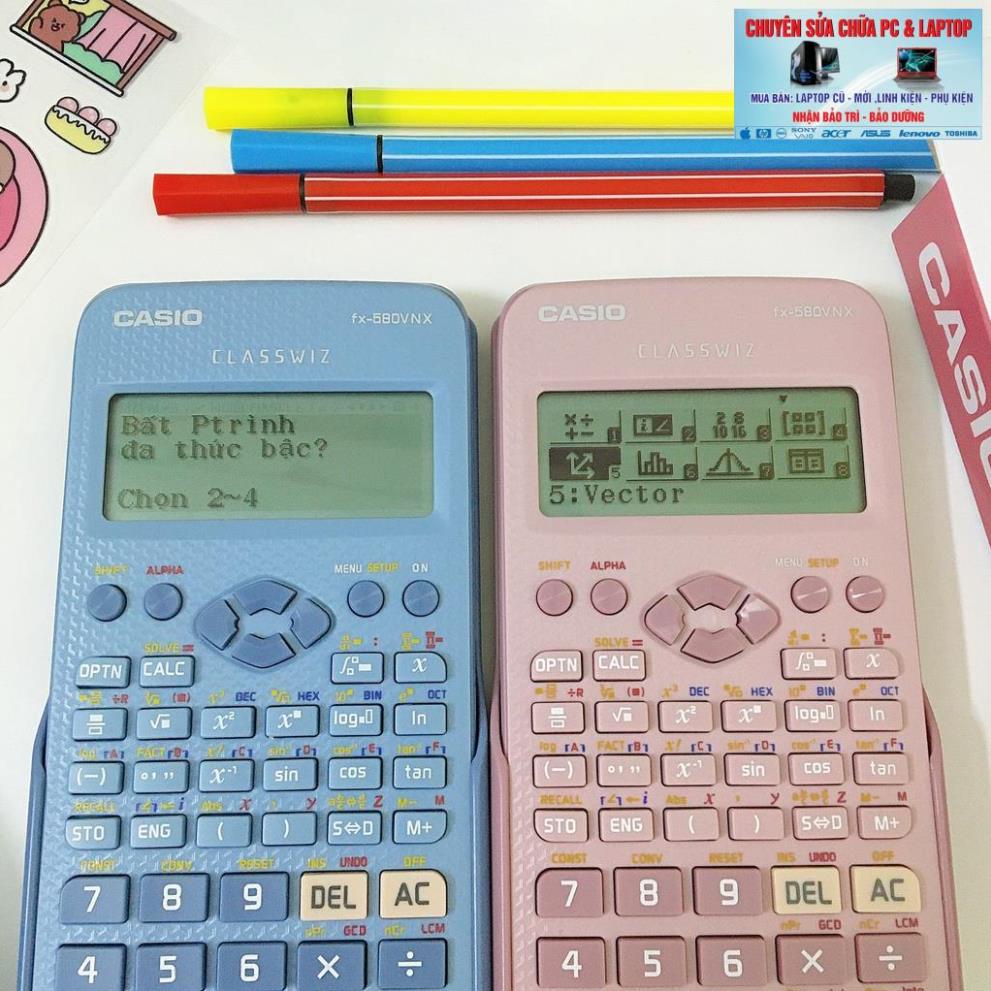latop  Máy Tính Cầm Tay FX580VN Có Thể Chuyển Đổi Tiếng Việt, Máy Tính Giá Rẻ Fx580 Made in Thái Lan