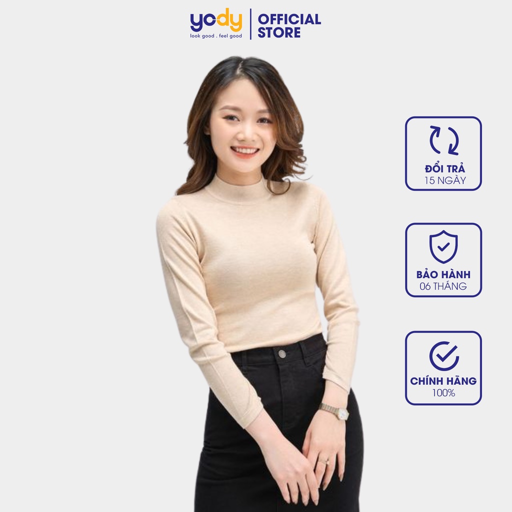 Áo len nữ YODY cổ 3 cm cơ bản mỏng nhiều màu dễ phối đồ - ALN4018 | BigBuy360 - bigbuy360.vn