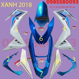 [FREE SHIP] Dàn áo, mủ bóng, mặt nạ Winner V1 Xanh đời 2018 Zin chính hãng Honda (bán lẻ)