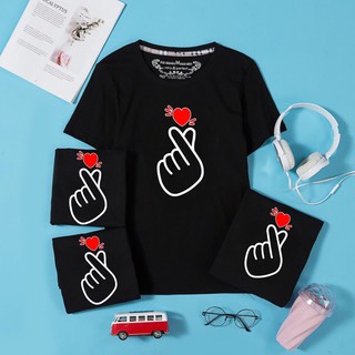 Áo gia đình mẫu thả tim in decal đẹp cotton loại 1 đủ màu đủ size 6-110kg