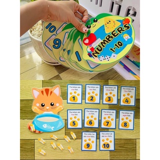Combo học số, bộ bóc dán học số cho bé