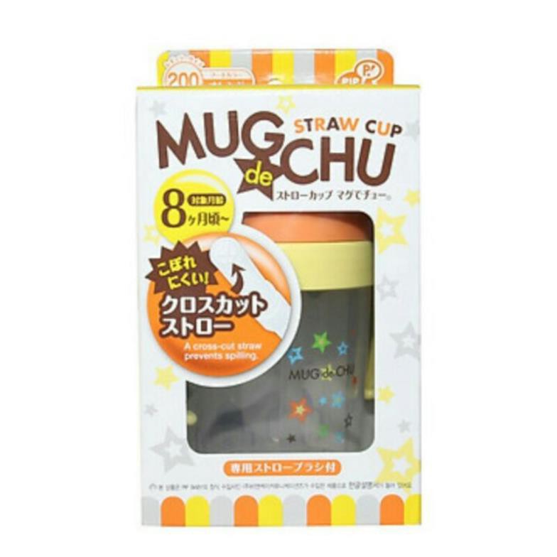 Bình nước PIP Nhật Bản MUG CHU 270ml (xanh, cam)