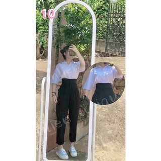 [Mã 21] Quần Tây 2 Nút Bọc Vải