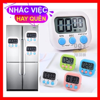 Đồng hồ bấm giờ đếm ngược mini, đồng hồ đo thời gian nhà bếp 7x8 cm