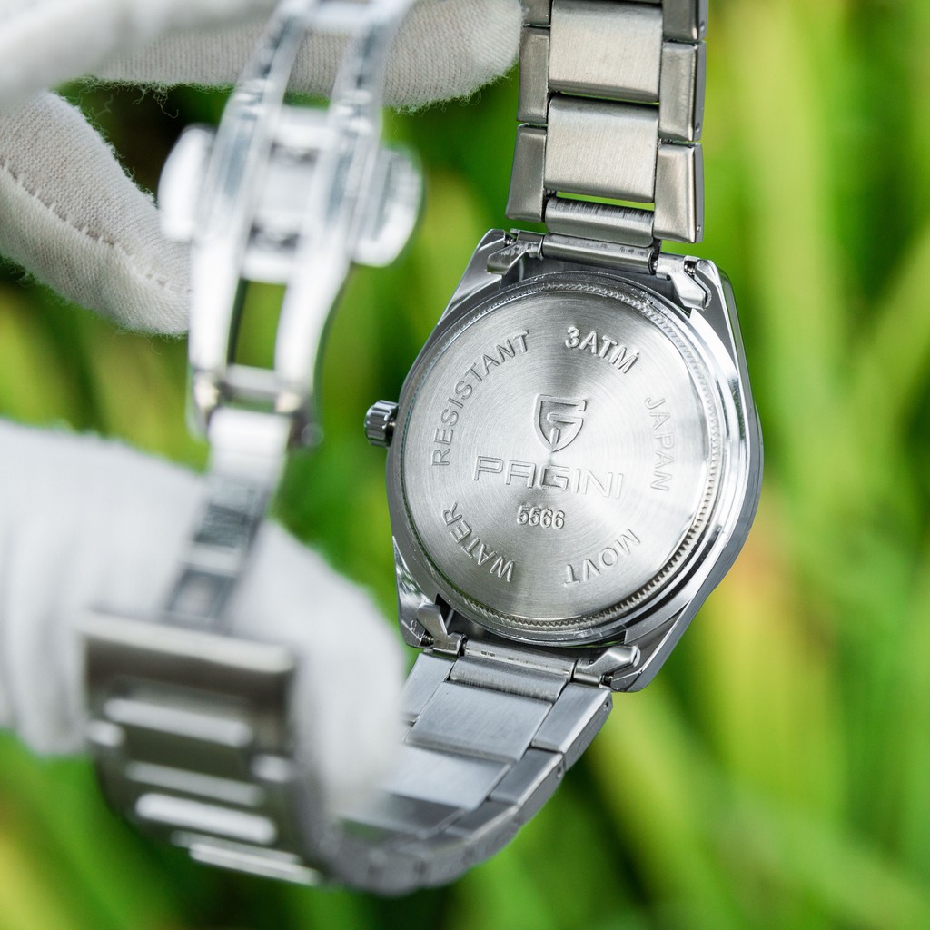 Đồng Hồ Nam Thương Hiệu PAGINI PA15566 Kim Trôi Dây Thép Đúc Đặc Không Gỉ Hiển Thị Lịch Ngày Bảo Hành 12 Tháng | BigBuy360 - bigbuy360.vn