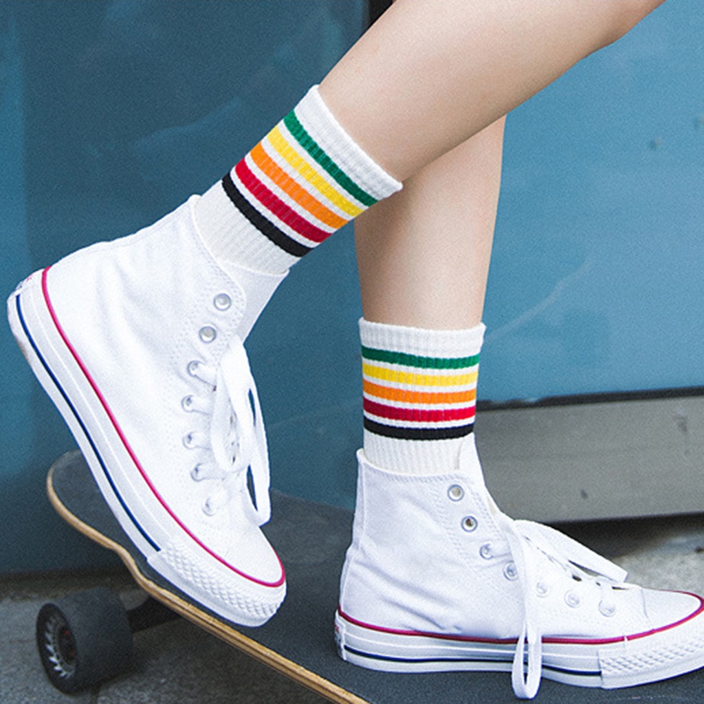 Vớ Nữ Thoáng Khí Họa Tiết Sọc Ngang Thời Trang Cao Cấp
