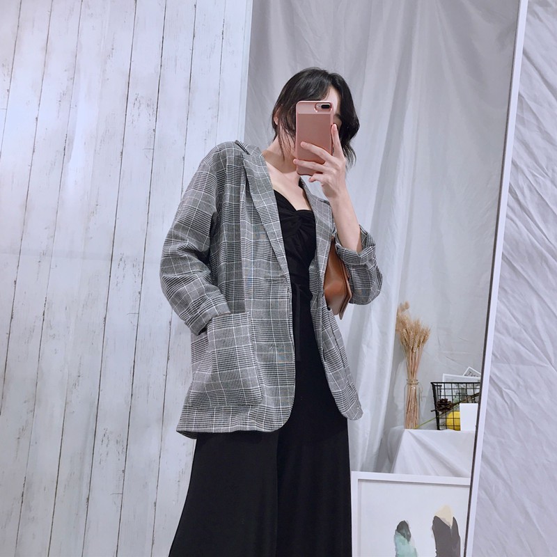 Áo blazer sọc caro Ulzzang (Có ảnh thật-hàng sẵn)